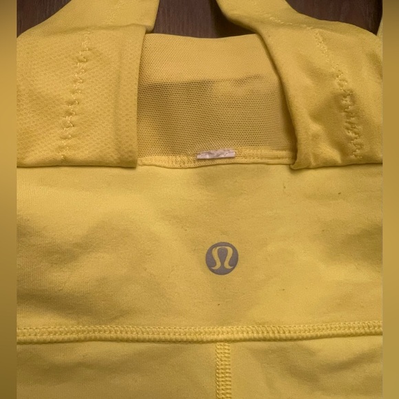 Lululemon Athletica Yellow Fitted Halter Tank Top. A036 - Picture 6 of 6